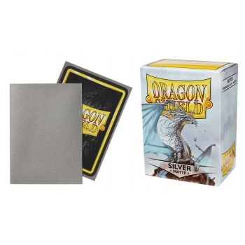 Dragon Shield - Matte Silver Sleeves - Standard Sleeves (100 stk) - Plastiklommer